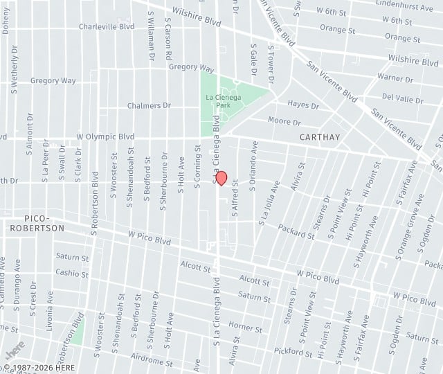 Location Map: 1100 S La Cienega Blvd. Los Angeles, California 90035